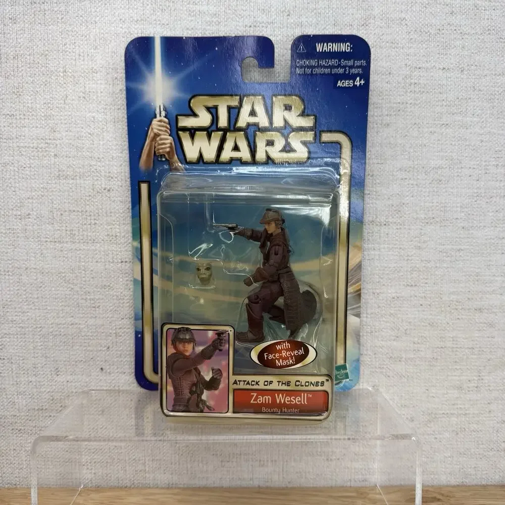 Star Wars Attack of the Clones Zam Wesell #18 Bounty Hunter New Hasbro 2002
